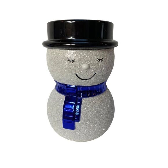 Bath and Body Works Glittery Snowman 3-Wick Candle Holder - Picture 1 of 6